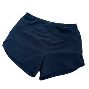 Athleta Running Shorts 3”  Black Lined Built-in Brief Zip Pocket Big Girl L12